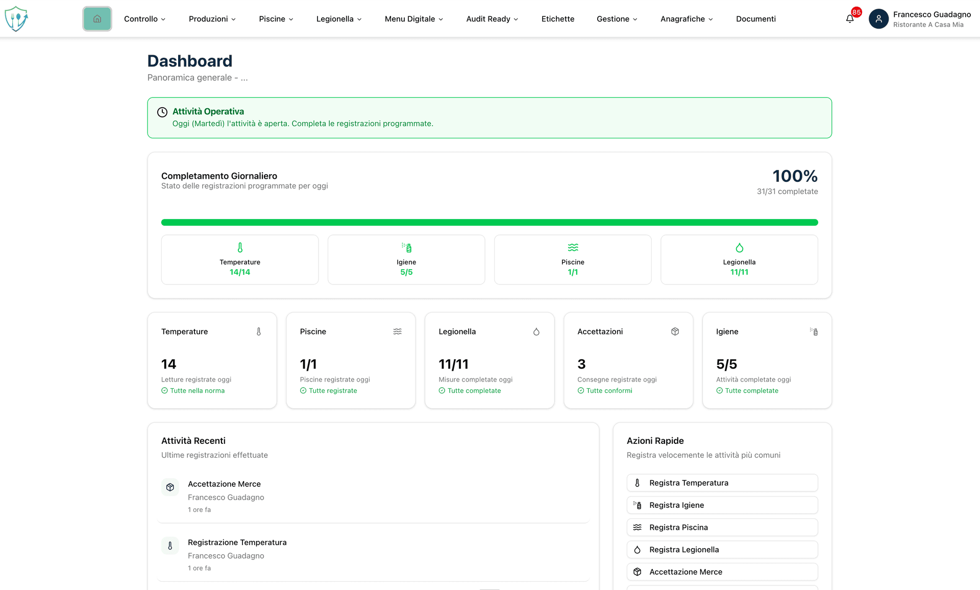 HACCPClick piattaforma web